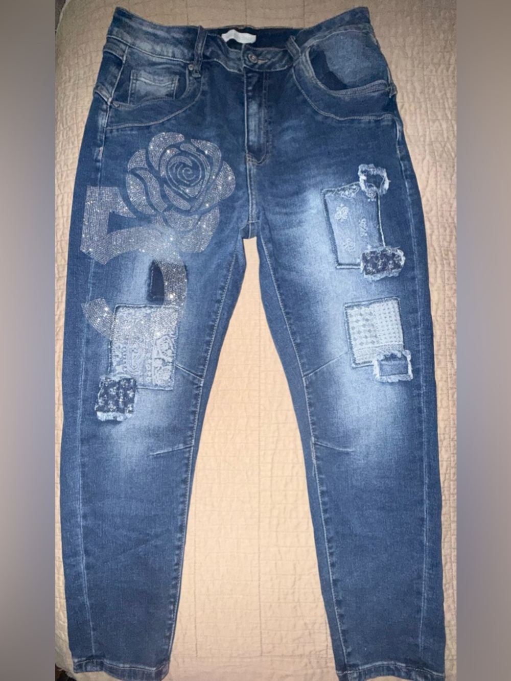 Made in Italy Womens Blue Denim Jeans